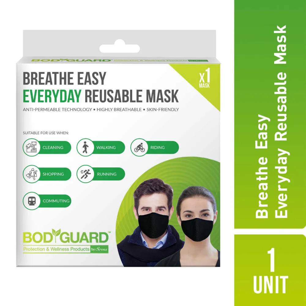 Bodyguard Breathe Easy Everyday Reusable Anti Pollution Mask - 1 Unit