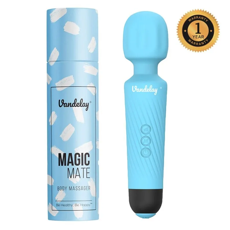 Vandelay Magic Mate-rechargeable Personal Body Massager For Women & Men - Waterproof(Arctic Blue)