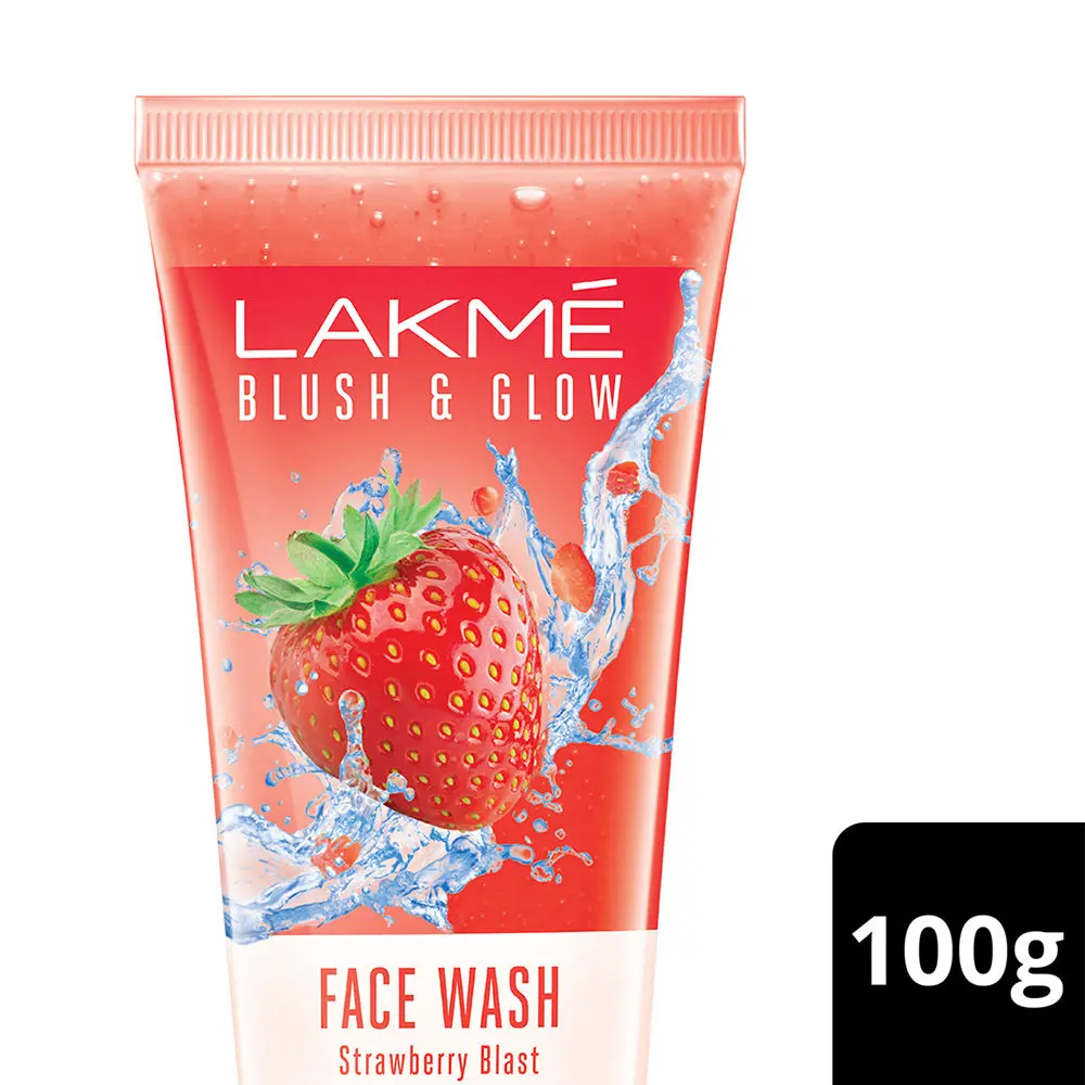 Lakme Blush & Glow Strawberry Gel Face Wash (100 g)