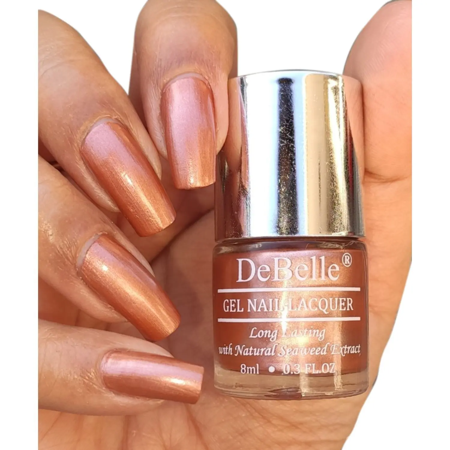 DeBelle Gel Nail Lacquer Roseate Gold (Metallic Gold) - 8ml