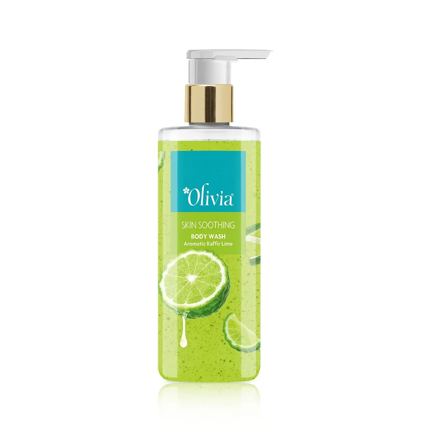 Olivia Body Wash, Skin Soothing Gel Wash with Aromatic Kaffir Lime 250ml - Free from Paraben, Silicone, Harmful Chemicals