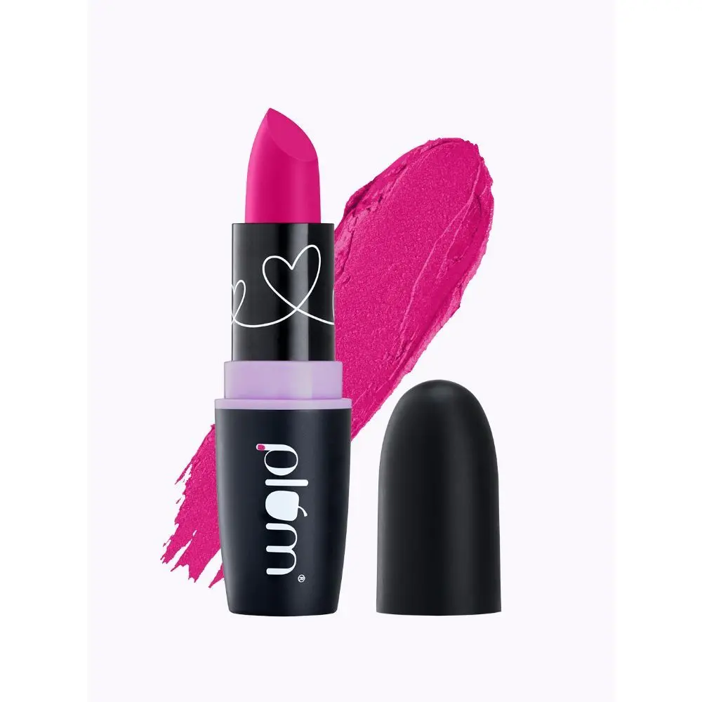 Plum Matterrific Lipstick | Highly Pigmented | Nourishing & Non-Drying | 100% Vegan & Cruelty Free | Sink In Pink - 136 (Fuchsia Pink)