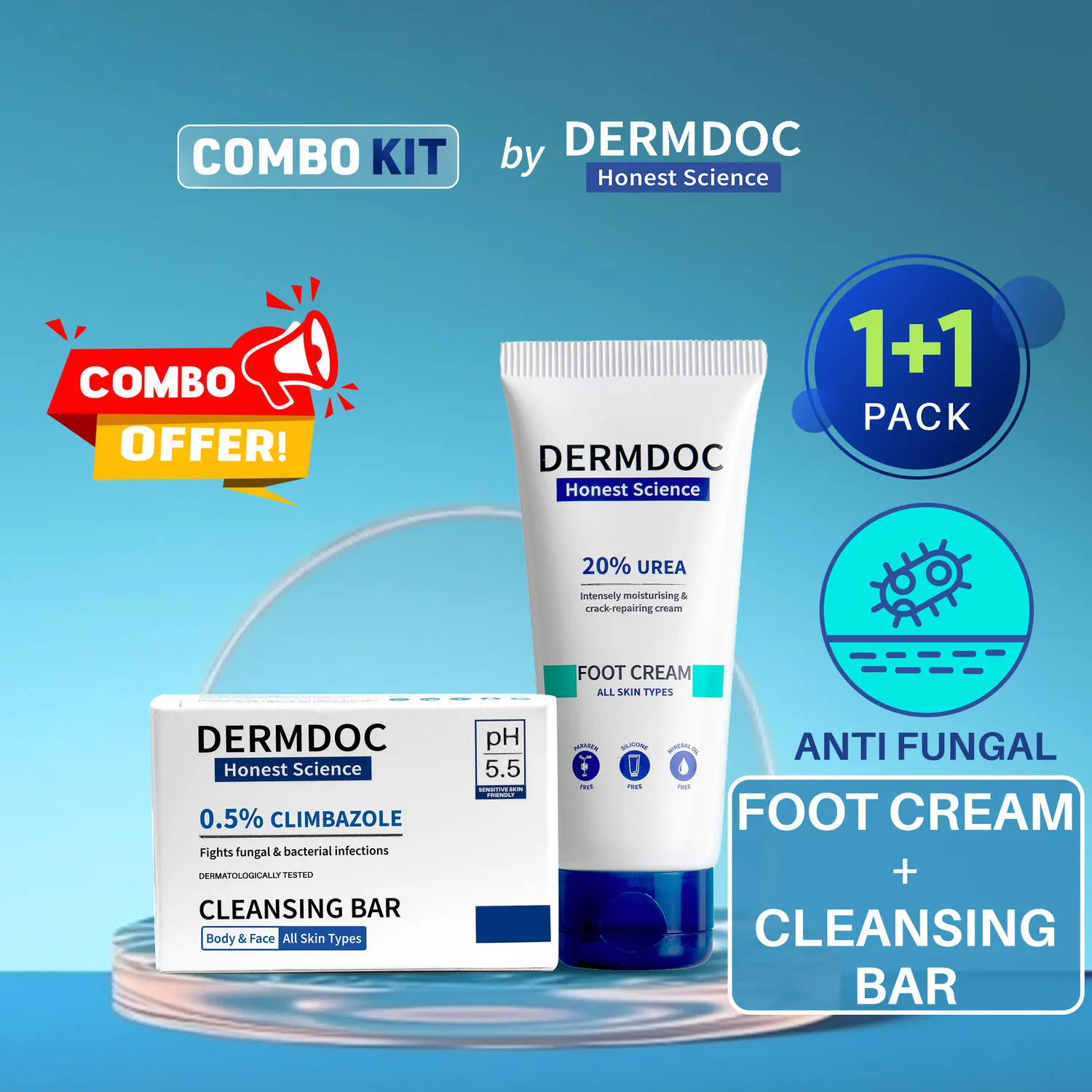 DERMDOC Antifungal Combo for Dry Skin