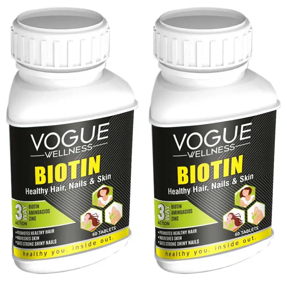 Vogue Wellness Biotin,  60 tablet(s)  Unflavoured (Pack of 2)