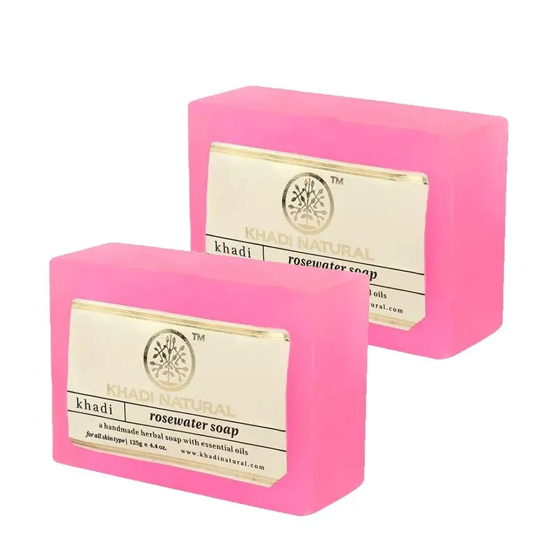 Khadi Natural Rosewater Soap - Pack of 2