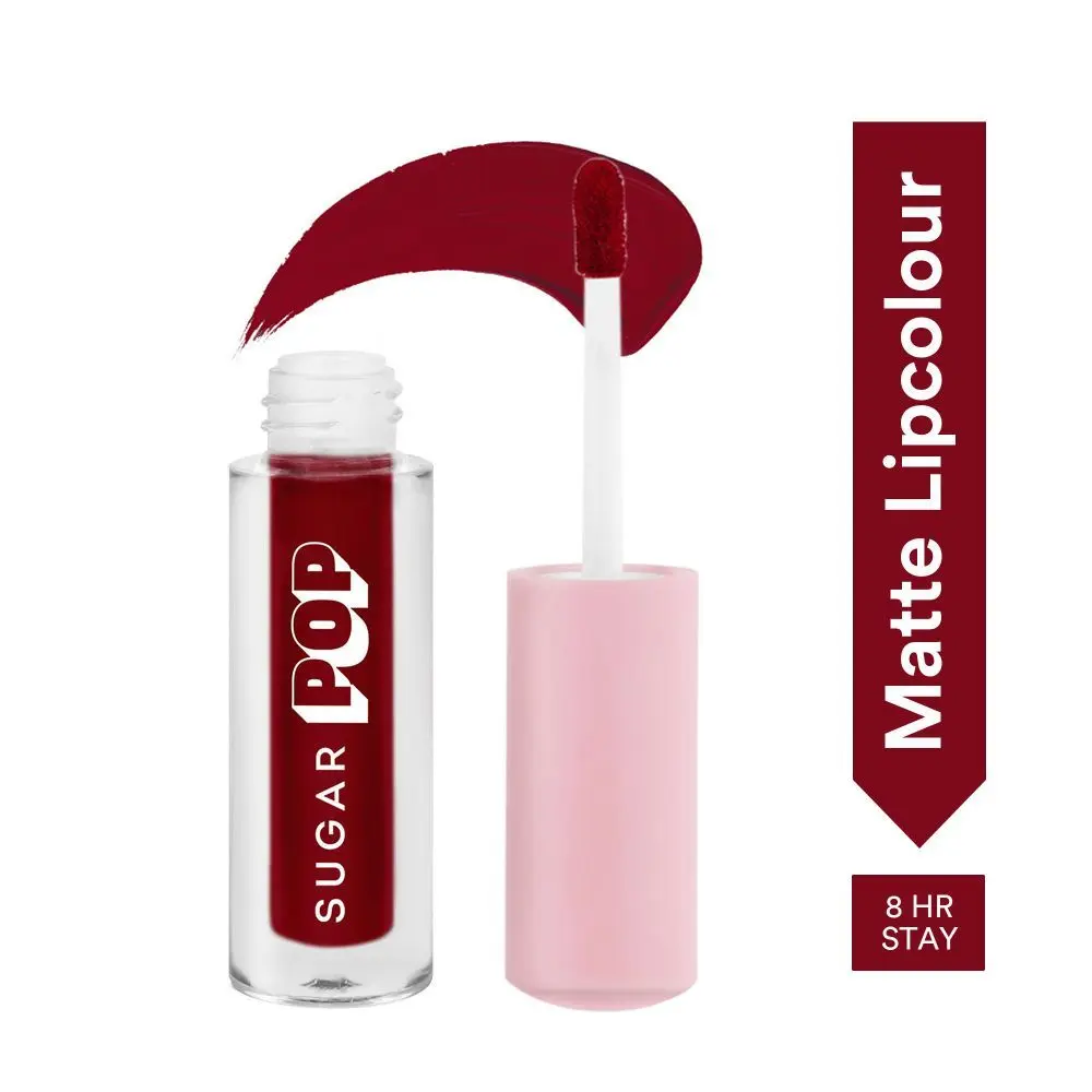 SUGAR POP Matte Lipcolour - 11 Ruby (Ruby Red) – 1.6 ml - Lasts Up to 8 hours l Red Lipstick for Women l Non-Drying, Smudge Proof, Long Lasting