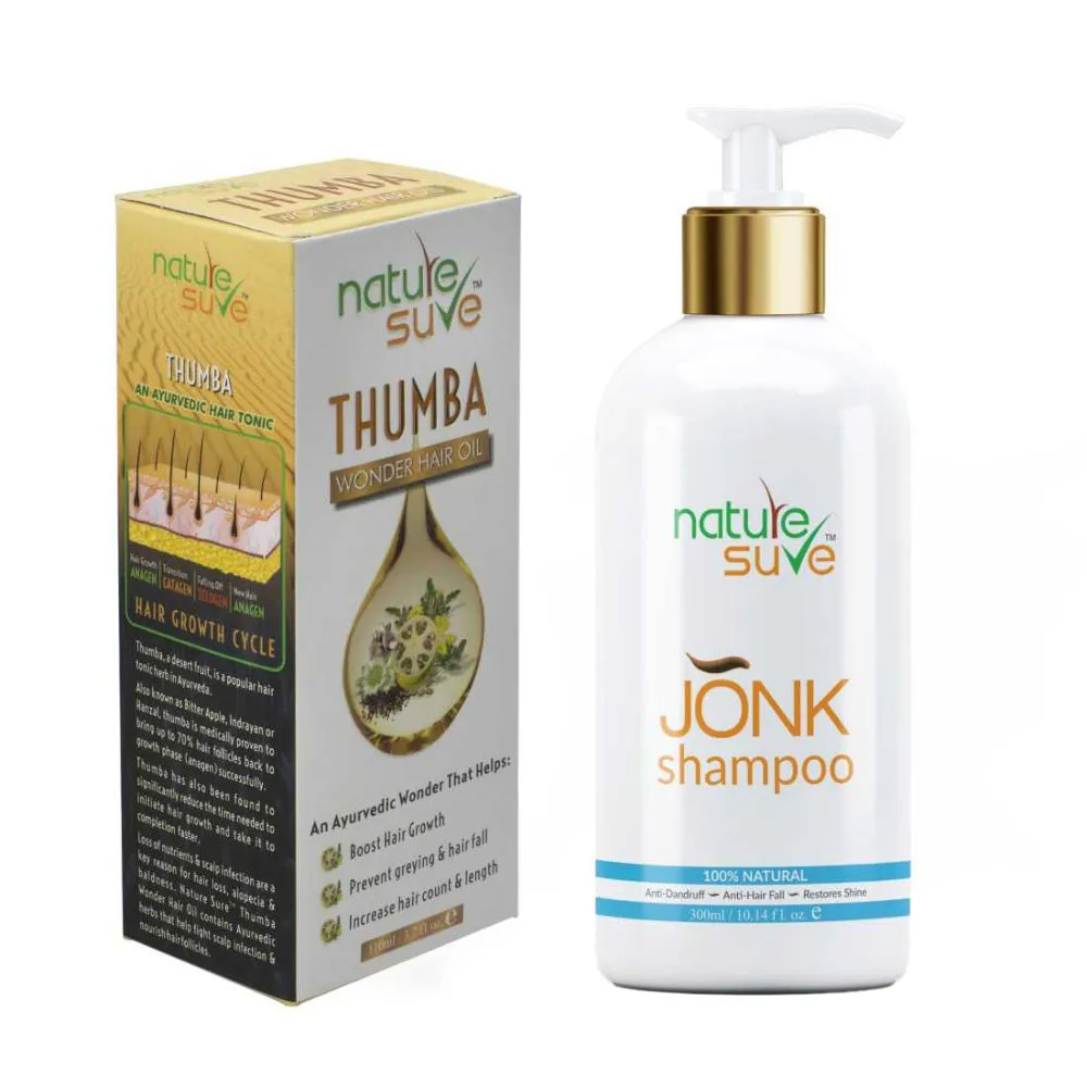 Nature Sure Thumba Wonder Hair Oil & Jonk Shampoo Combo