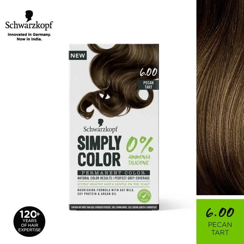 Schwarzkopf Simply Color Permanent Hair Colour - 6.00 Pecan Tart