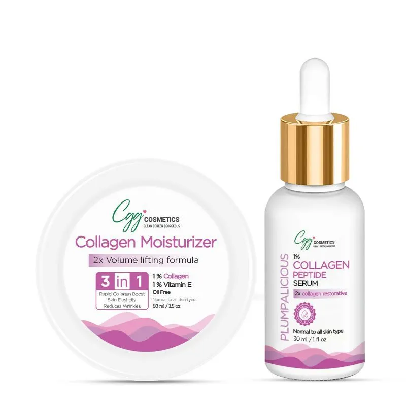 CGG Cosmetics Collagen Serum (30ml) And Moisturizer (50ml) - Combo Pack