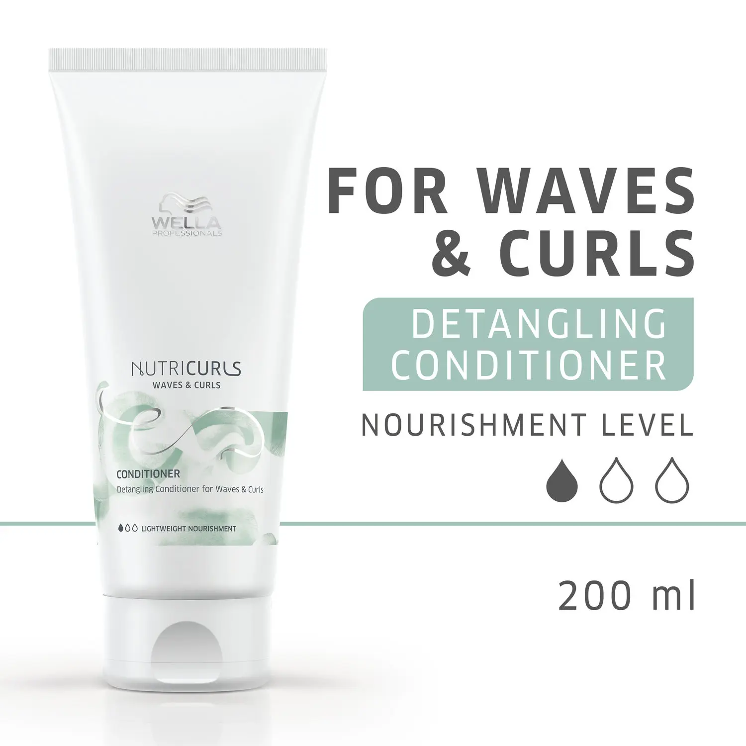 Wella Professionals NUTRICURLS Detangling Conditioner for Waves & Curls (200 ml)