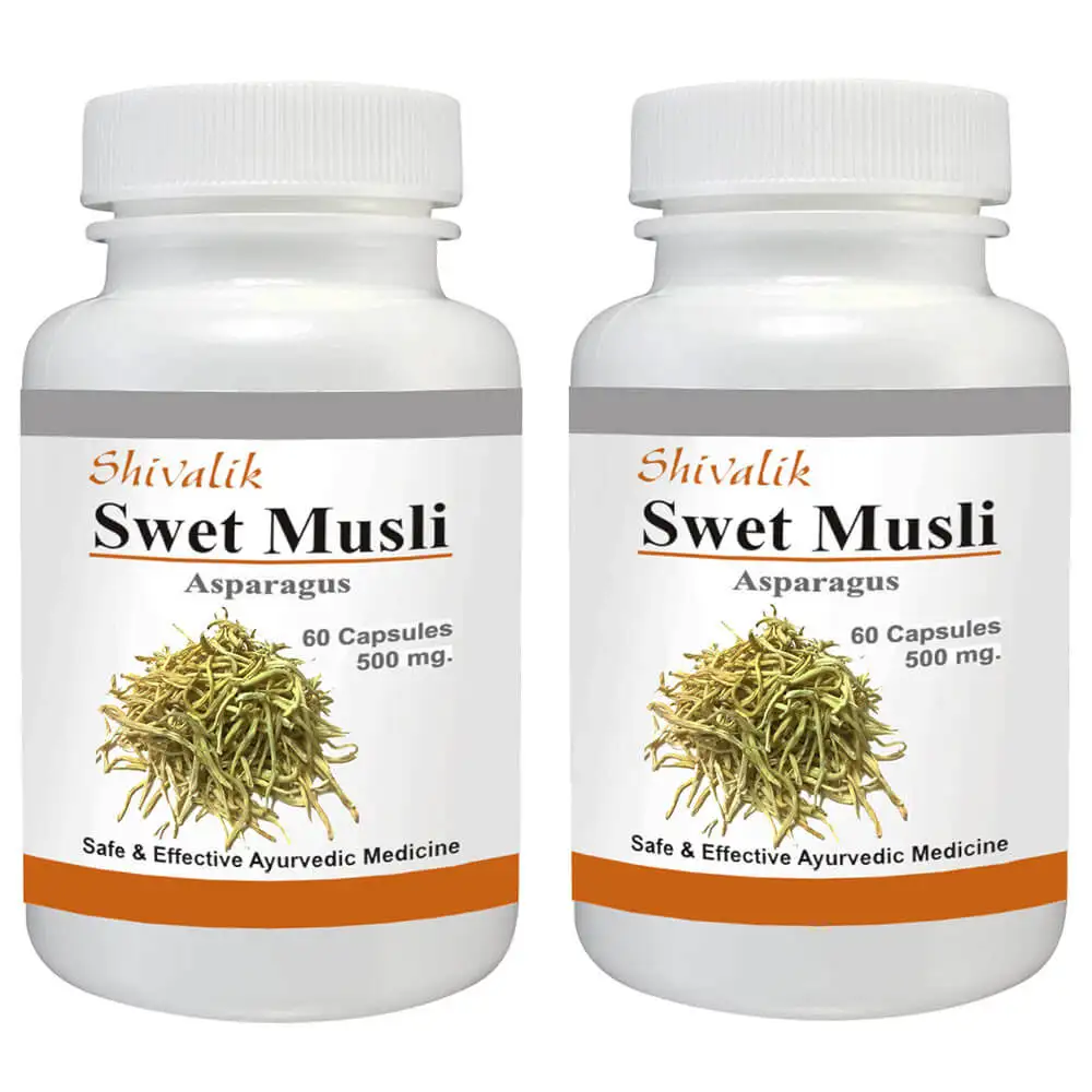 Shivalik Herbals Swet Musli- Asparagus Adscendens,  120 capsules