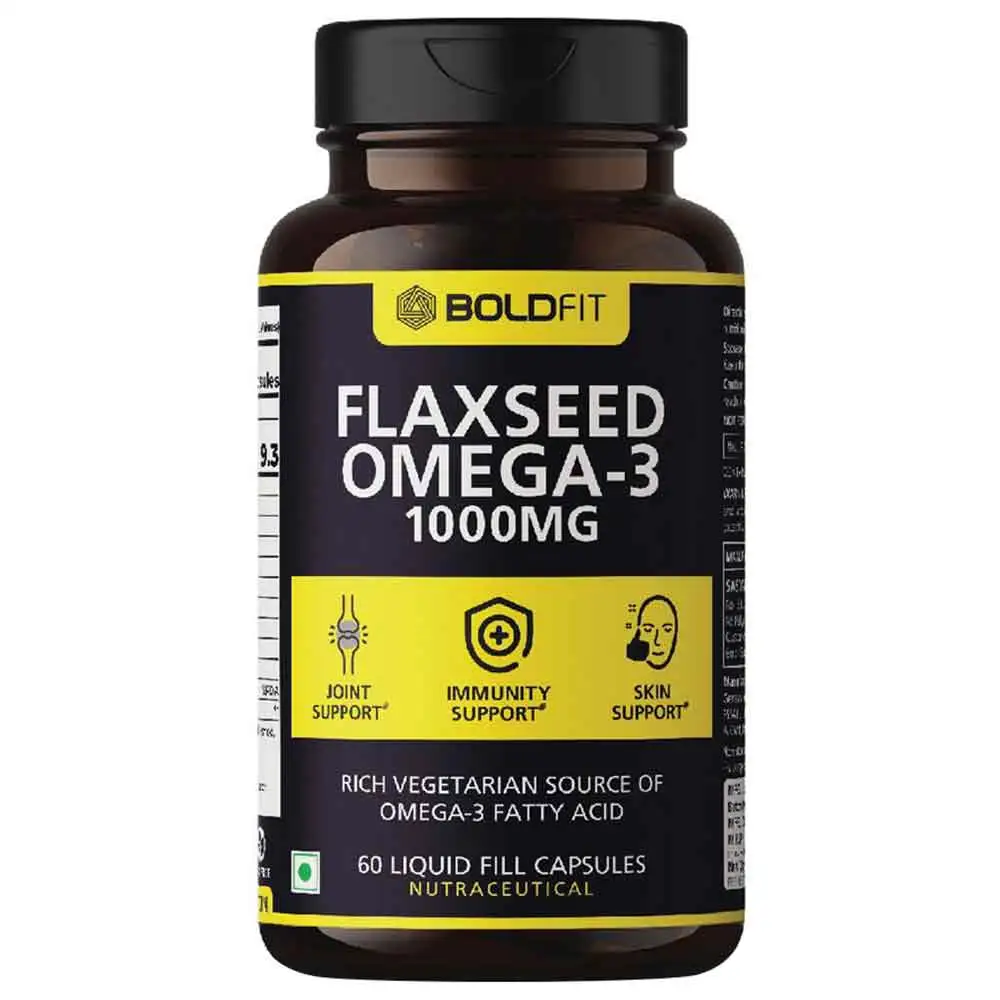 Boldfit Flaxseed Omega-3 1000 mg,  60 capsules