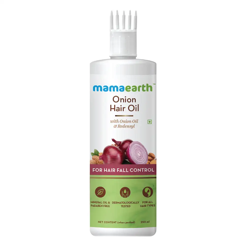 Mamaearth Onion Hair Oil,  250 ml  with Onion Oil Redensyl for Hair Fall Control