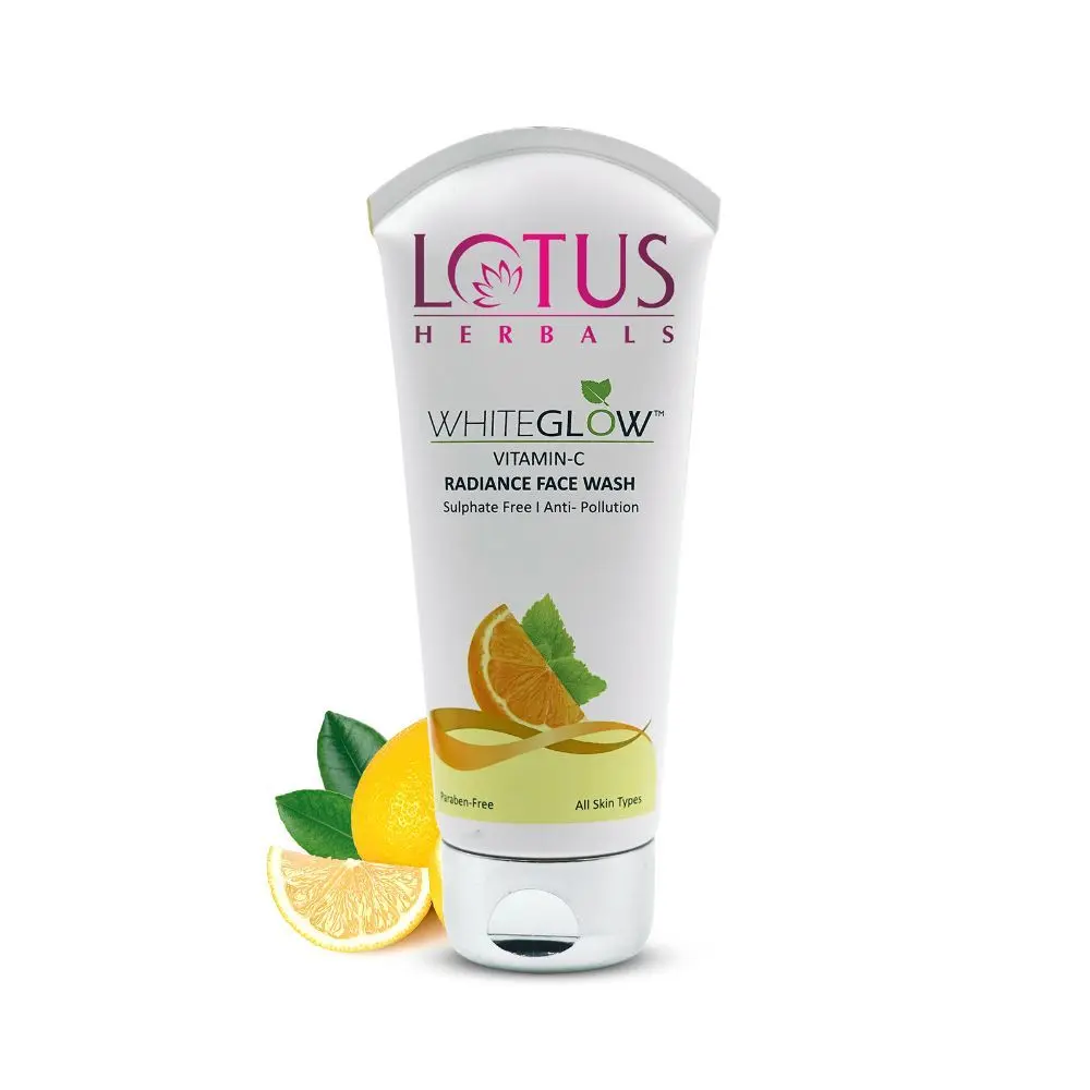 Lotus Herbals WhiteGlow Vitamin C Radiance Face Wash | For Dark Spots & Dull Skin | Anti- Pollution | 100g