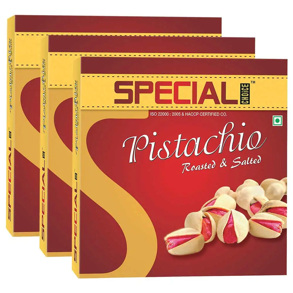 Special Choice Pistachio,  Roasted & Salted California Vacuum Pack (Pack of 3)  250 g