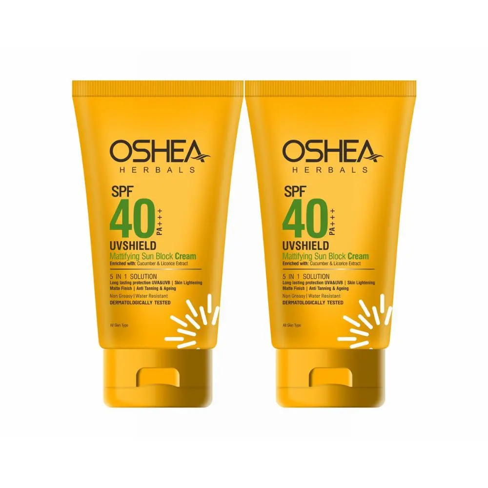 Oshea Herbals SPF 40 PA +++UV SHIELD MATTIFYING SUN BLOCK CREAM Pack of 2