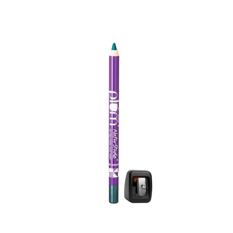 Plum Natur Studio All-Day-Wear Kohl Kajal - Gemstone Green With Free Sharpener