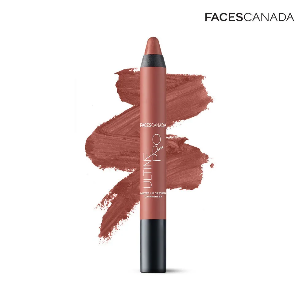 Faces Canada UltimeA ProA Matte Lip Crayon With Free Sharpener - Chashmere 23