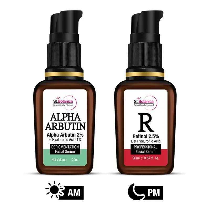 St.Botanica Alpha Arbutin Face Serum + Retinol Serum Serum Combo