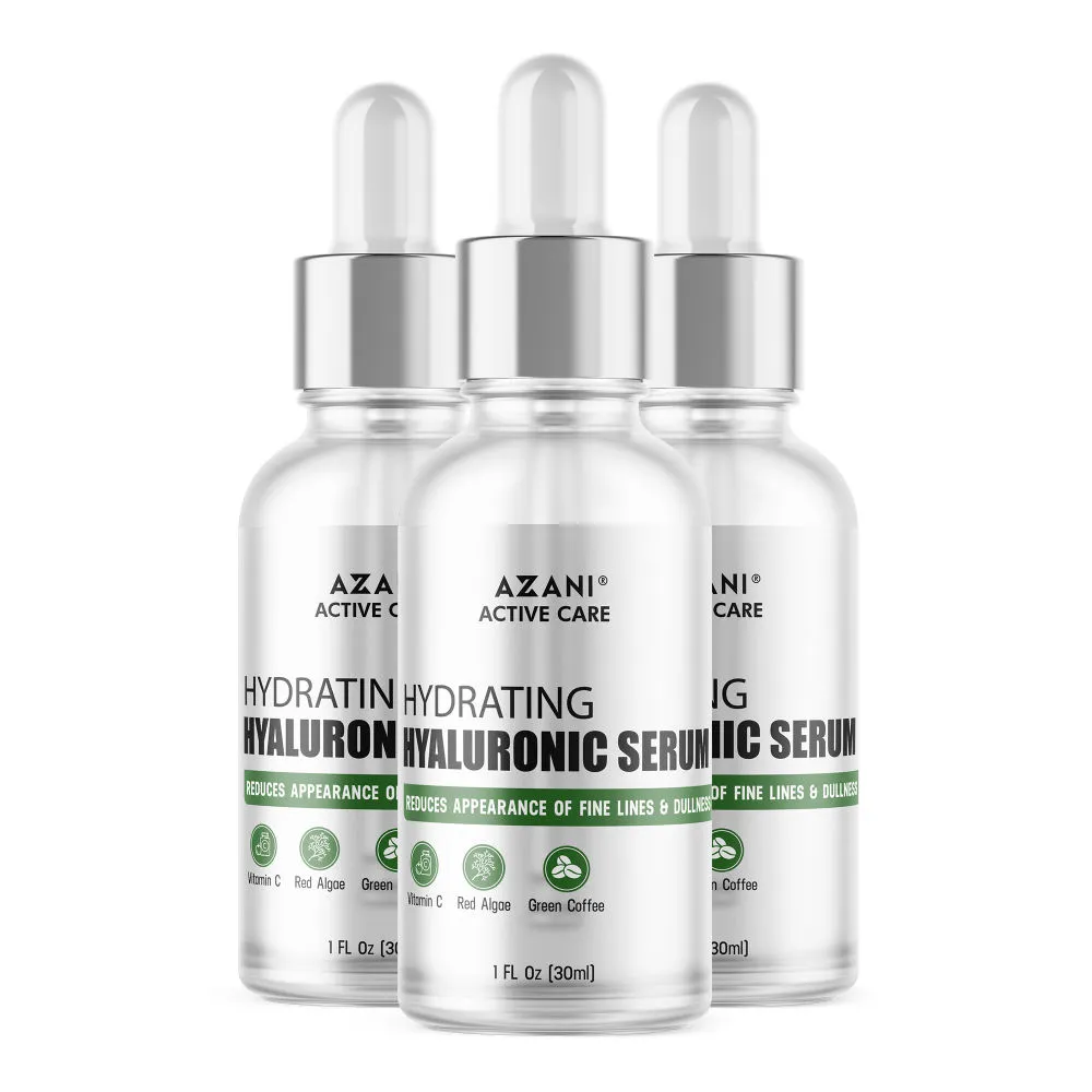 Azani Active Care Hydrating Hyaluronic Acid Face Serum - Pack of 3