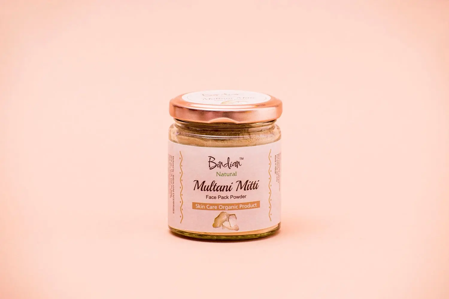 Bindian 100% Natural Multani Mitti powder for Face, Skin and Hair 100 gm