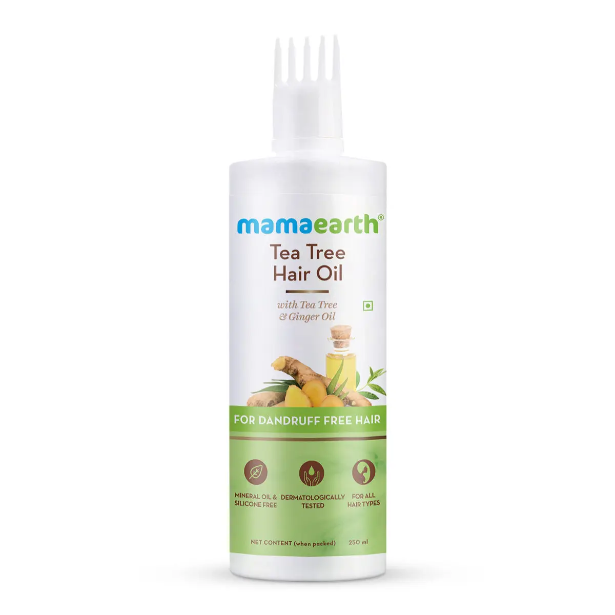 Mamaearth Tea Tree Hair Oil with Tea Tree Oil & Ginger for Dandruff Free Hair – 250ml