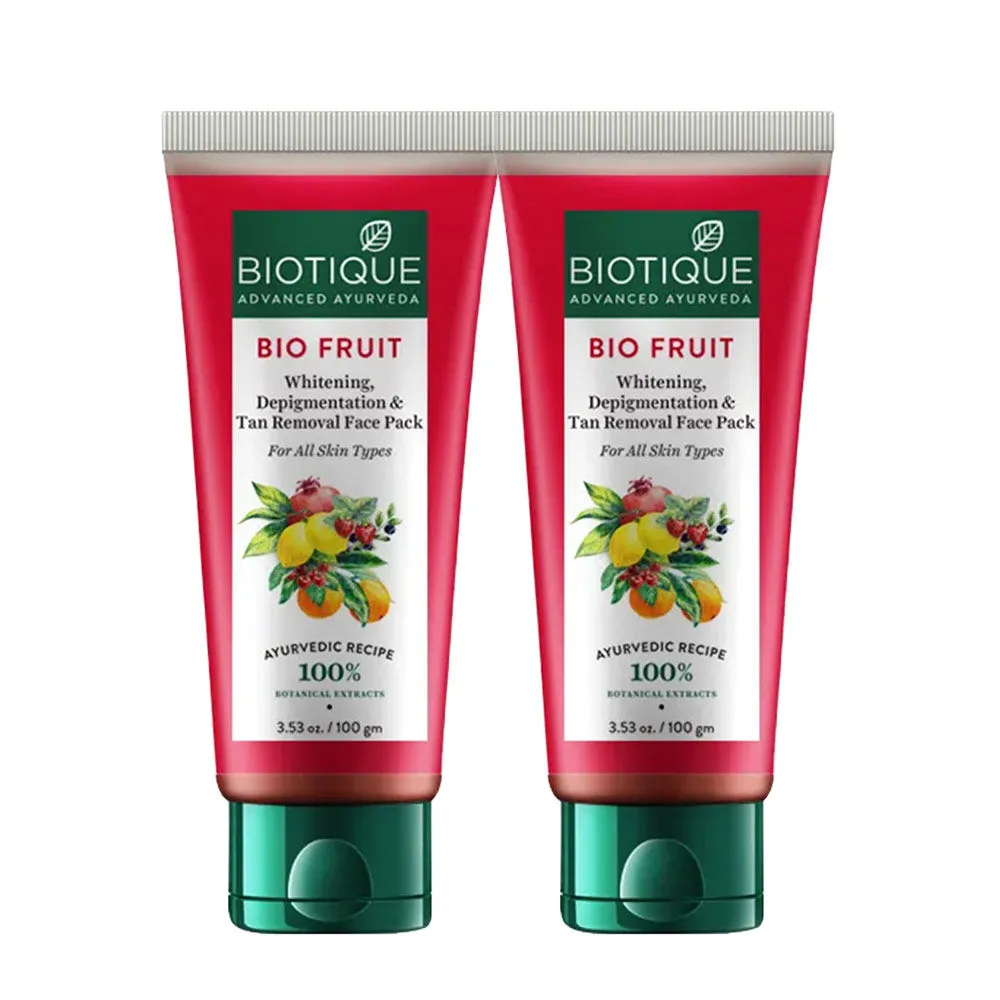 Biotique Bio Fruit Whitening & Depigmentation Face Pack - Pack of 2