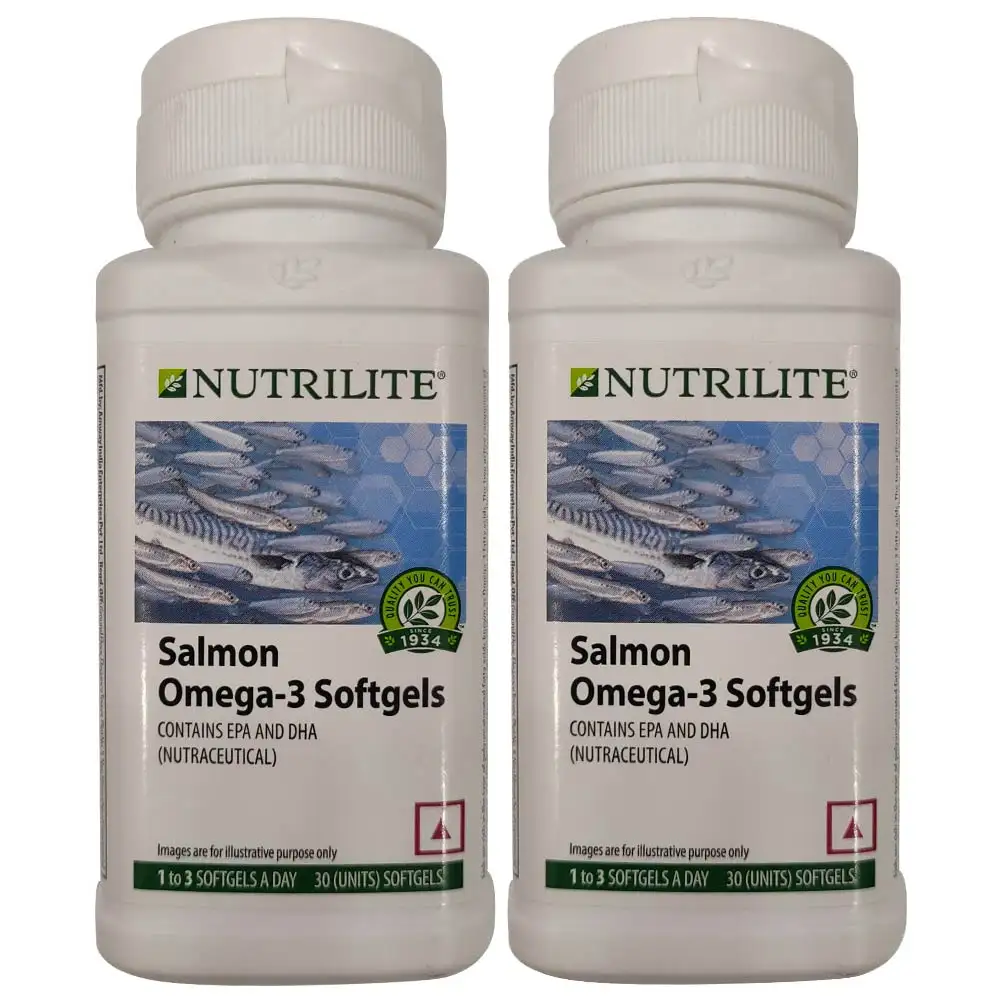 Amway Nutrilite Salmon Omega-3 (Pack of 2),  30 softgels