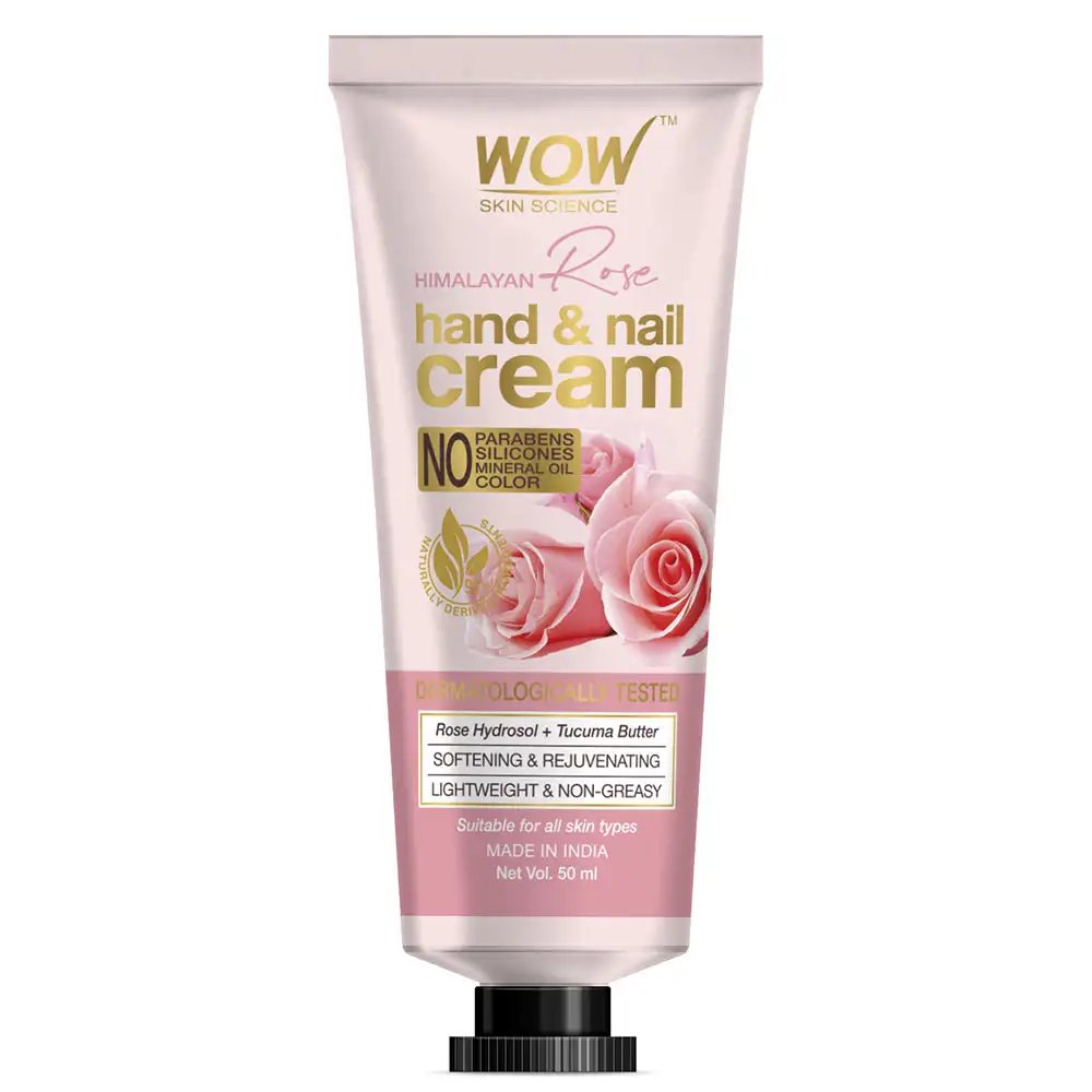 WOW Skin Science Himalayan Rose Hand & Nail Cream,  50 ml  Softening & Rejuvenating