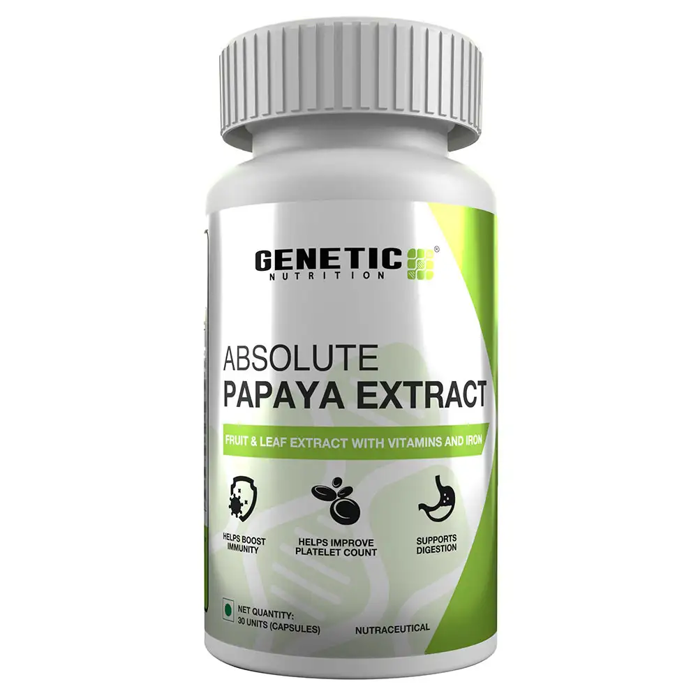 Genetic Nutrition Absolute Papaya Extract,  30 capsules  Unflavoured