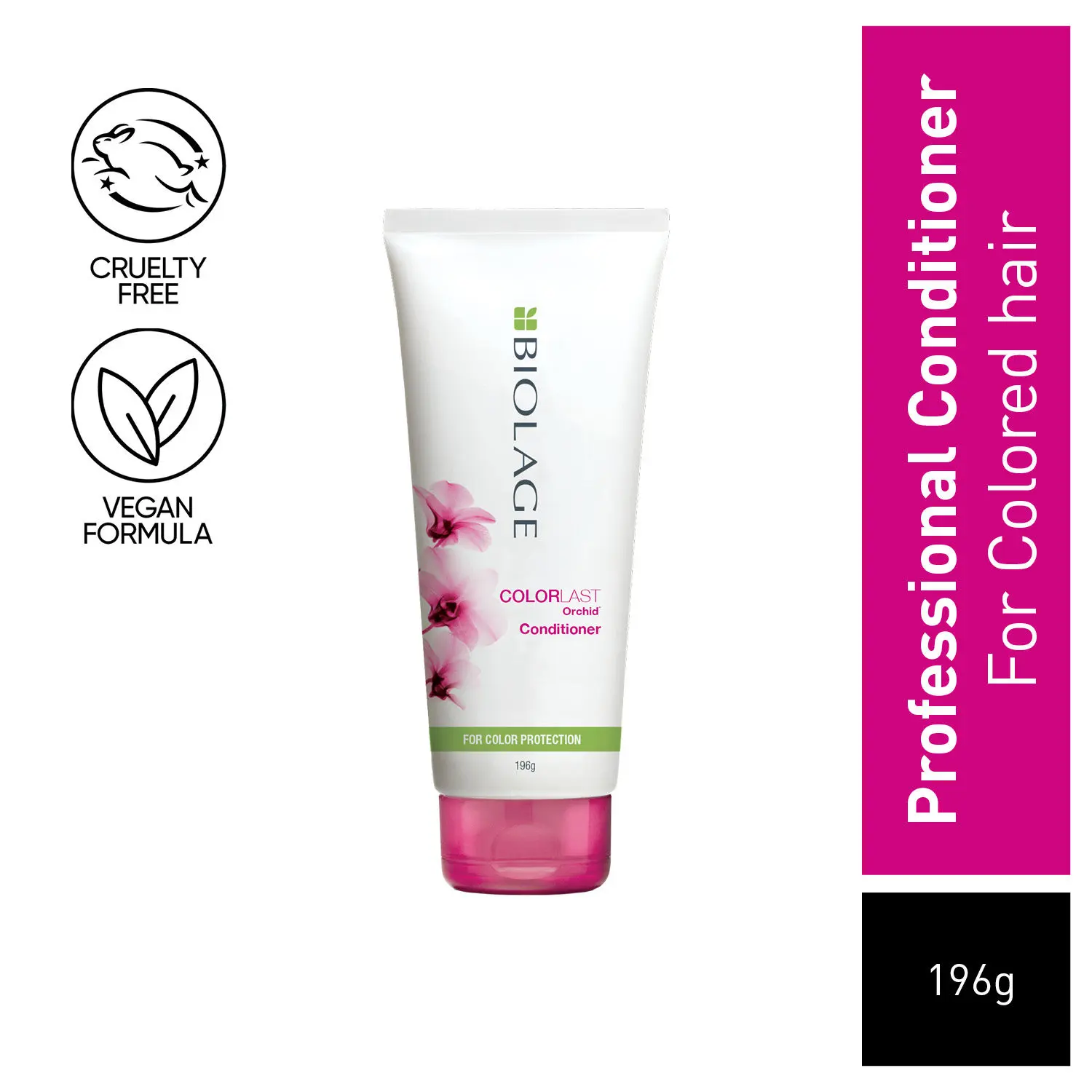 BIOLAGE Colorlast Orchid Conditioner 196 gm | Paraben free | Helps Maintain Color Depth, Tone & Shine | Anti-Fade | For Colored Hair