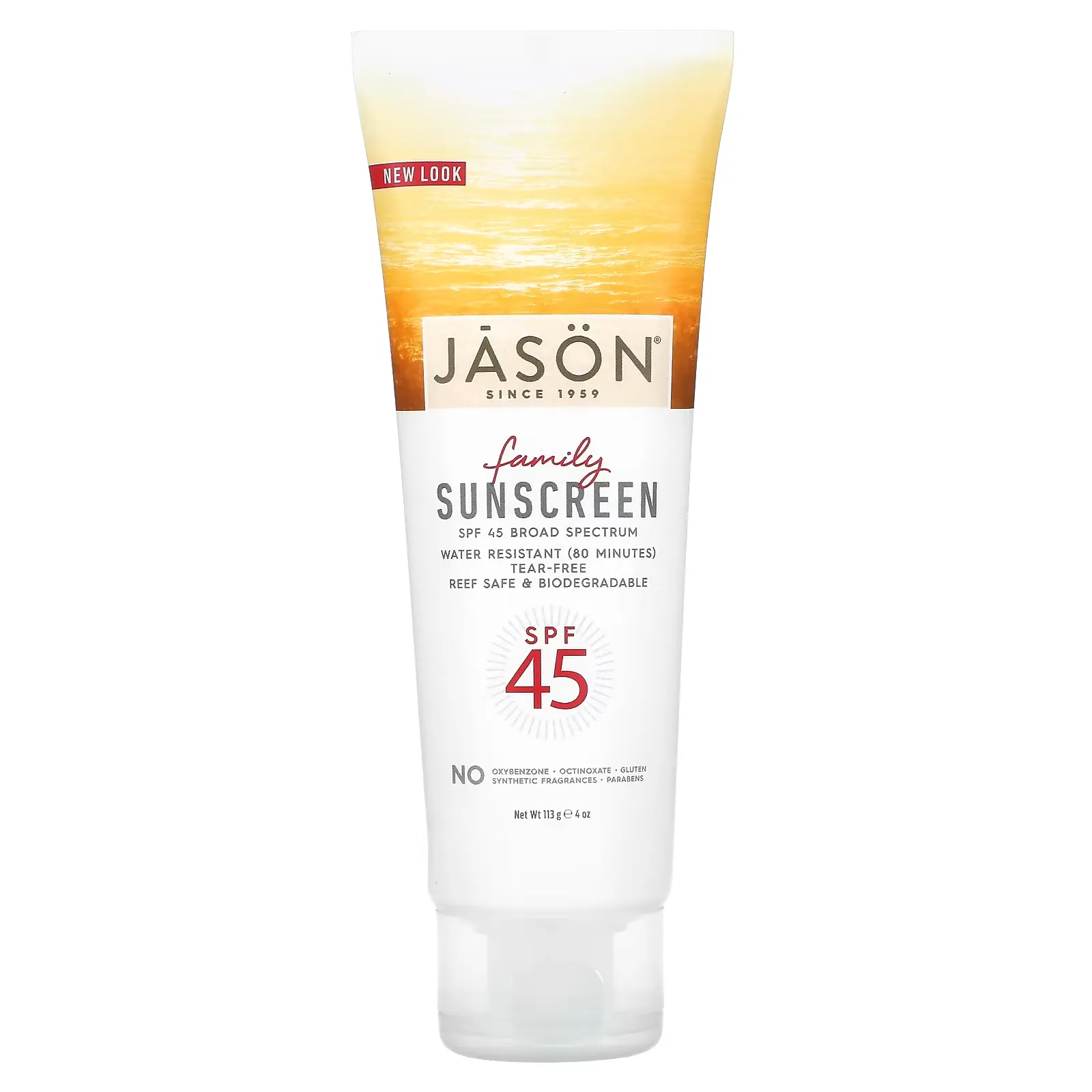 Family Sunscreen, SPF 45, 4 oz (113 g)