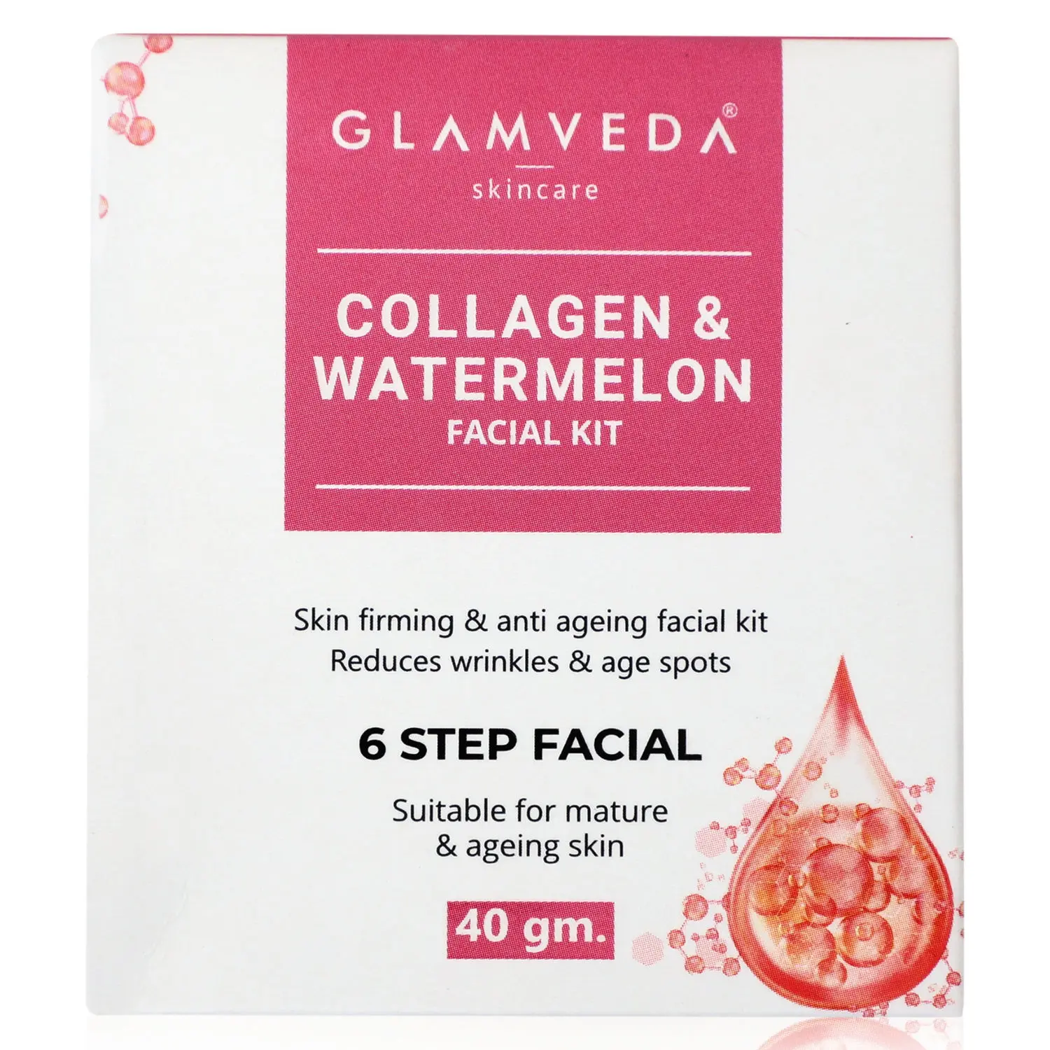 Glamveda Watermelon & Collagen Facial Kit (Pack Of 2) (80 g)