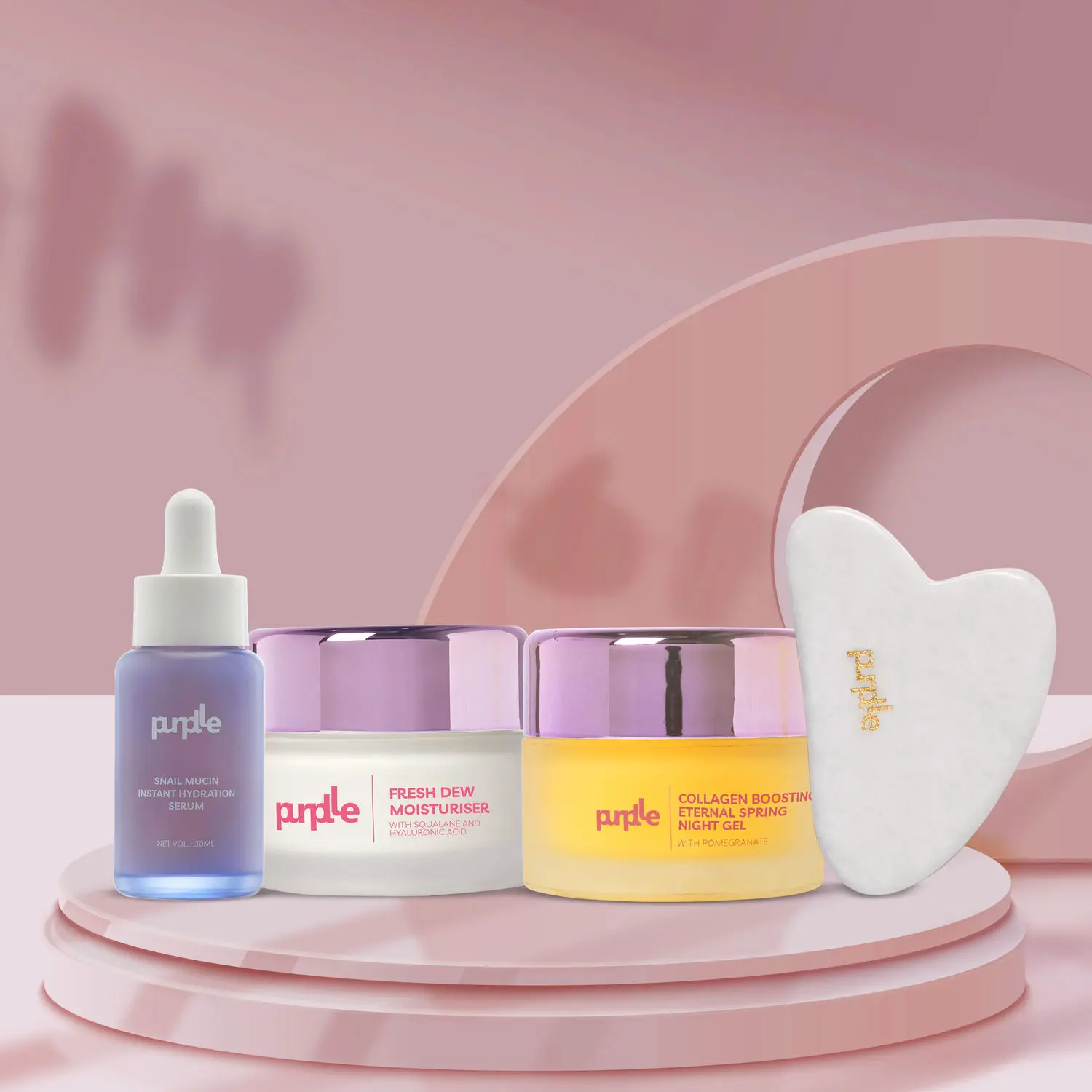 Purplle Korean Glass Skin | Face Serum | Face Moisturiser | Night Cream | Gua Sha |