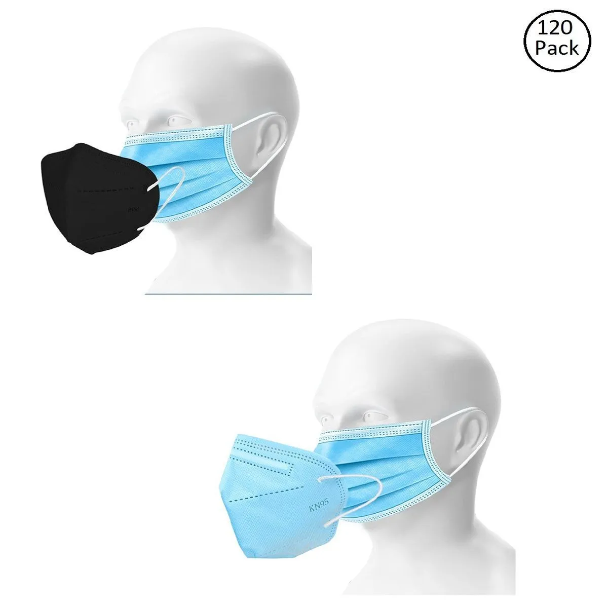 OOMPH Double Mask Set of 100 Disposable & 20 Kn95/N95 Mask