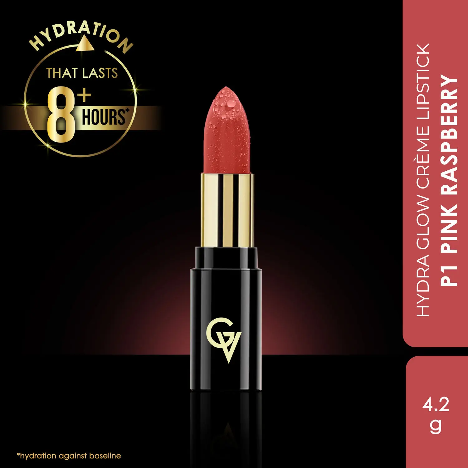 Good Vibes HydraGlow Creme Lipstick | Avocado Oil & Vitamin E | Pink Raspberry (P1) - (4.2g)