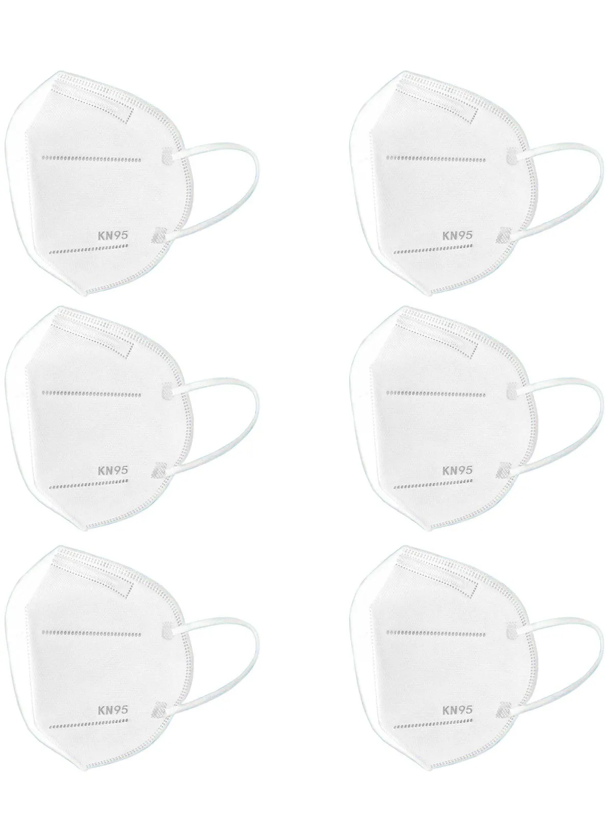 OOMPH Pack Of 6 Kn95/n95 Anti-pollution Reusable 5 Layer Mask- White