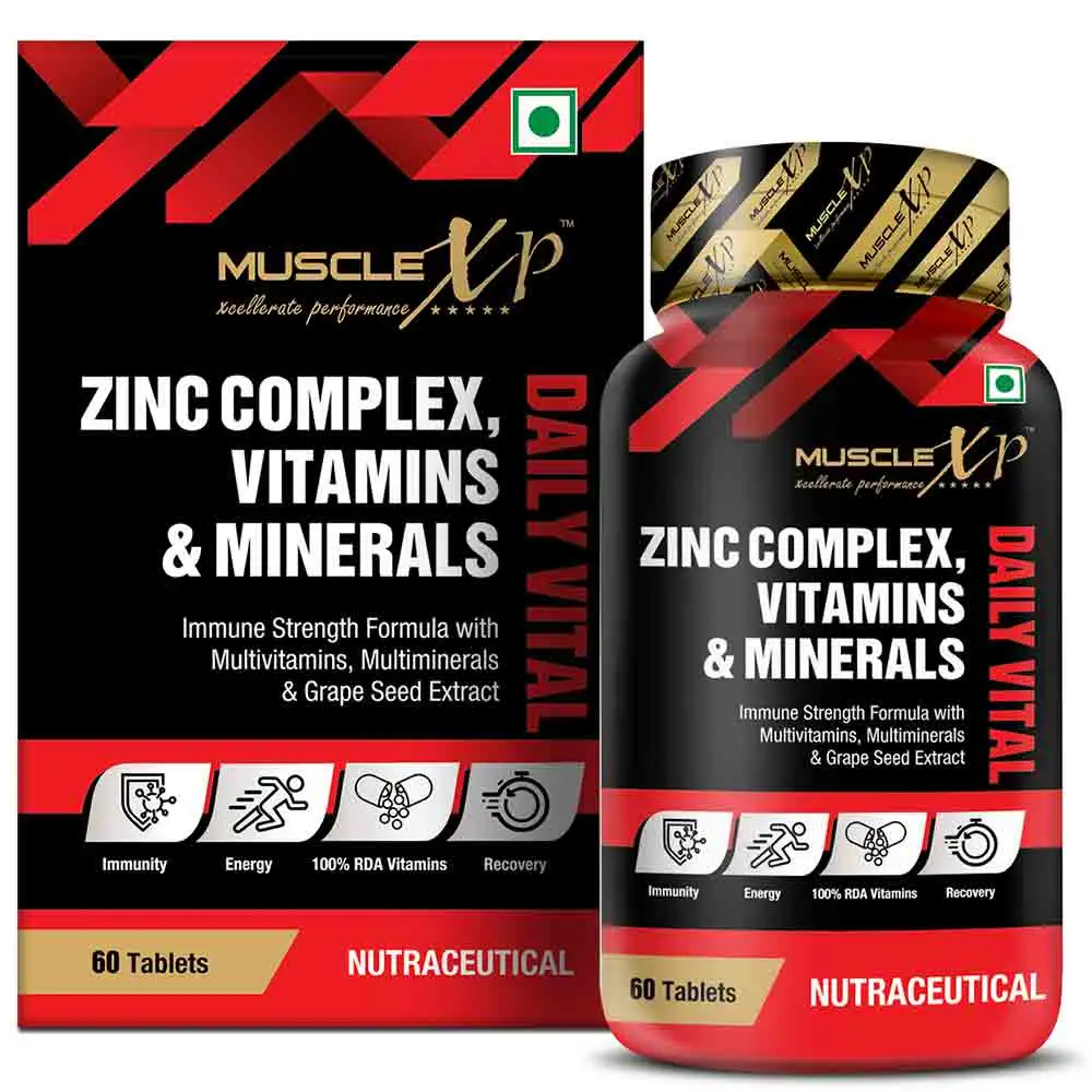 MuscleXP Zinc Complex Vitamins & Minerals Daily Vital,  60 tablet(s)