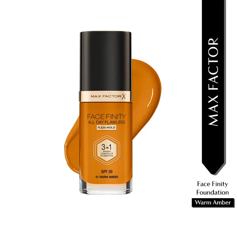 Max Factor Face Finity All Day Flawless 3 In 1 Foundation - Warm Amber