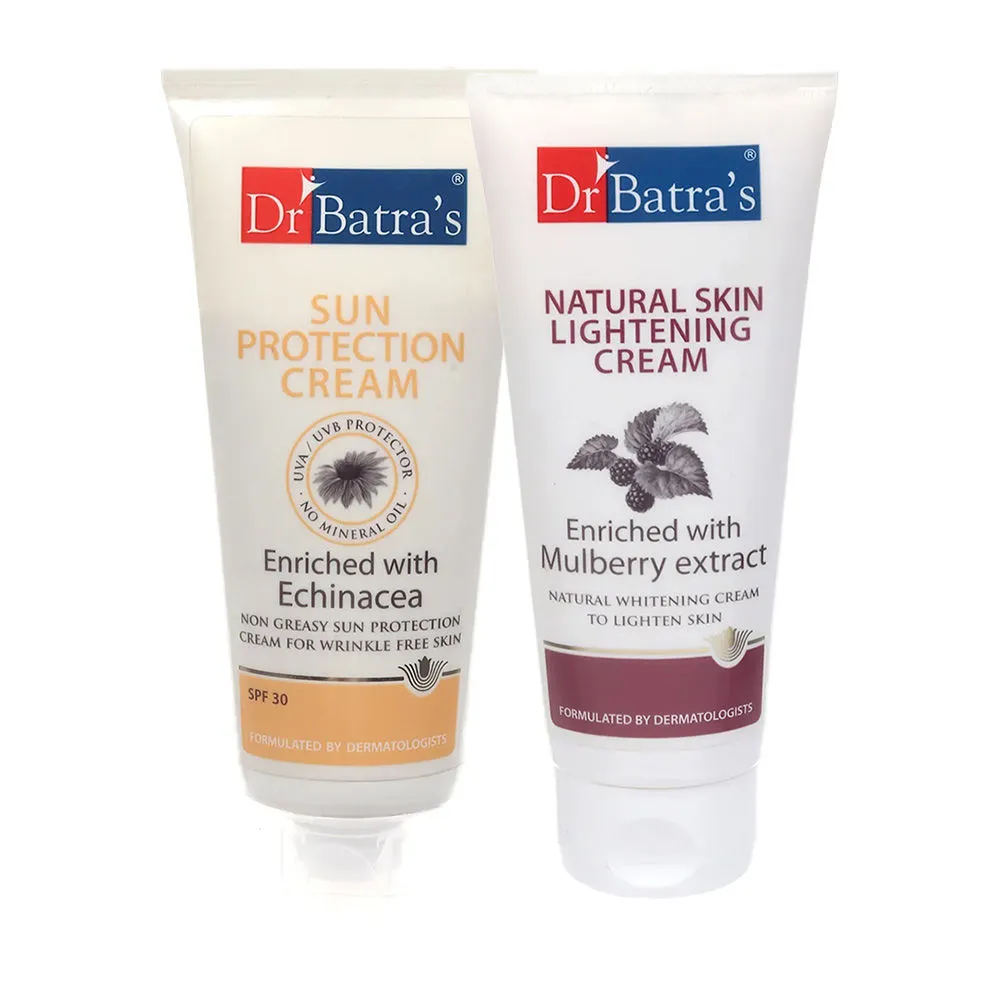 Dr.Batra's Sun Protection Cream & Natural Skin Lightening Cream Enrich With Echinacea & Mulberry