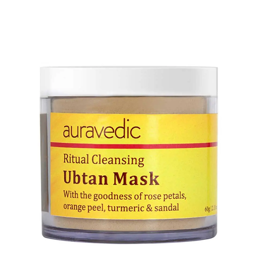 Auravedic Ubtan With Turmeric Powder, Sandalwood. Ubtan Face Mask With 100% Natural Ingredients. Ubtan Face Pack For Glowing Skin Bridal Haldi, Detan Face Pack For Skin Lightening (60 g)