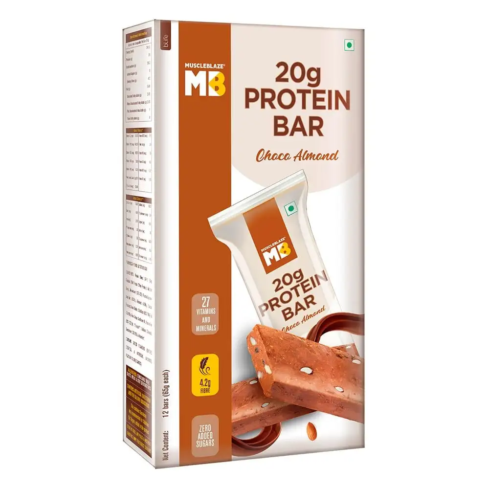 MuscleBlaze Protein Bar (20g Protein),  12 bar(s)  Choco Almond