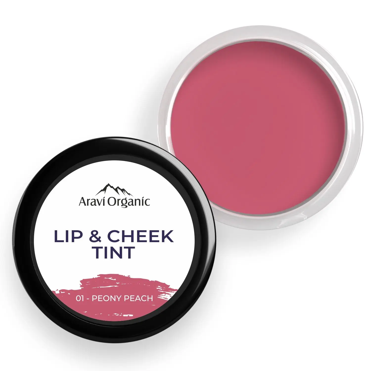 Aravi Organic On the Way Vegan Lip and Cheek Tint | Lip Tint -Peony Peach