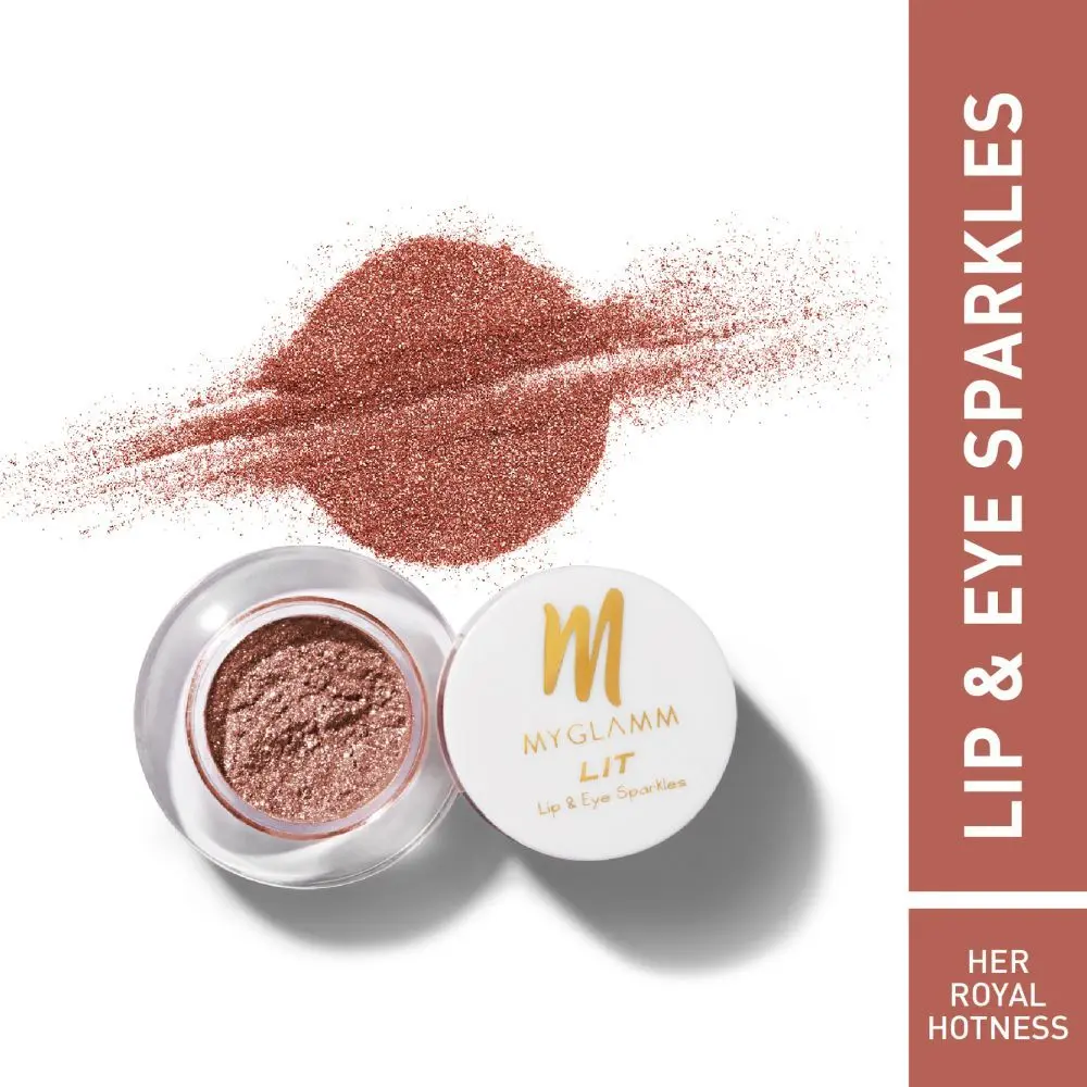 MyGlamm LIT Lip & Eye Sparkles-Her Royal Hotness-1.1gm