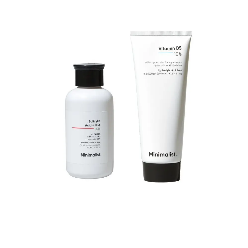 Minimalist Cleanser & Moisturizer Combo for Oily Skin