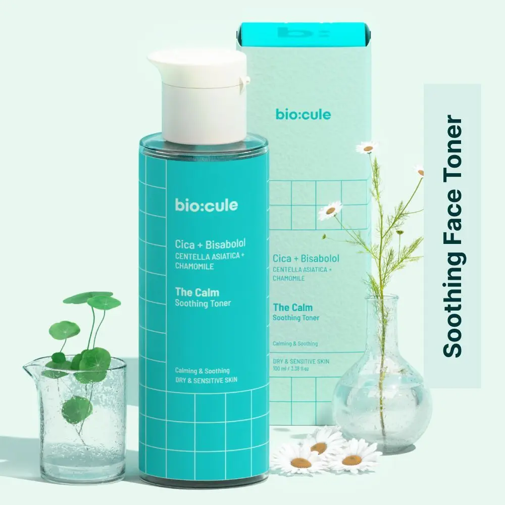 Biocule The Calm Soothing Face Toner, Cica & Bisabolol for Skin Calming & Soothing, Alcohol Free Toner for Sensitive Skin