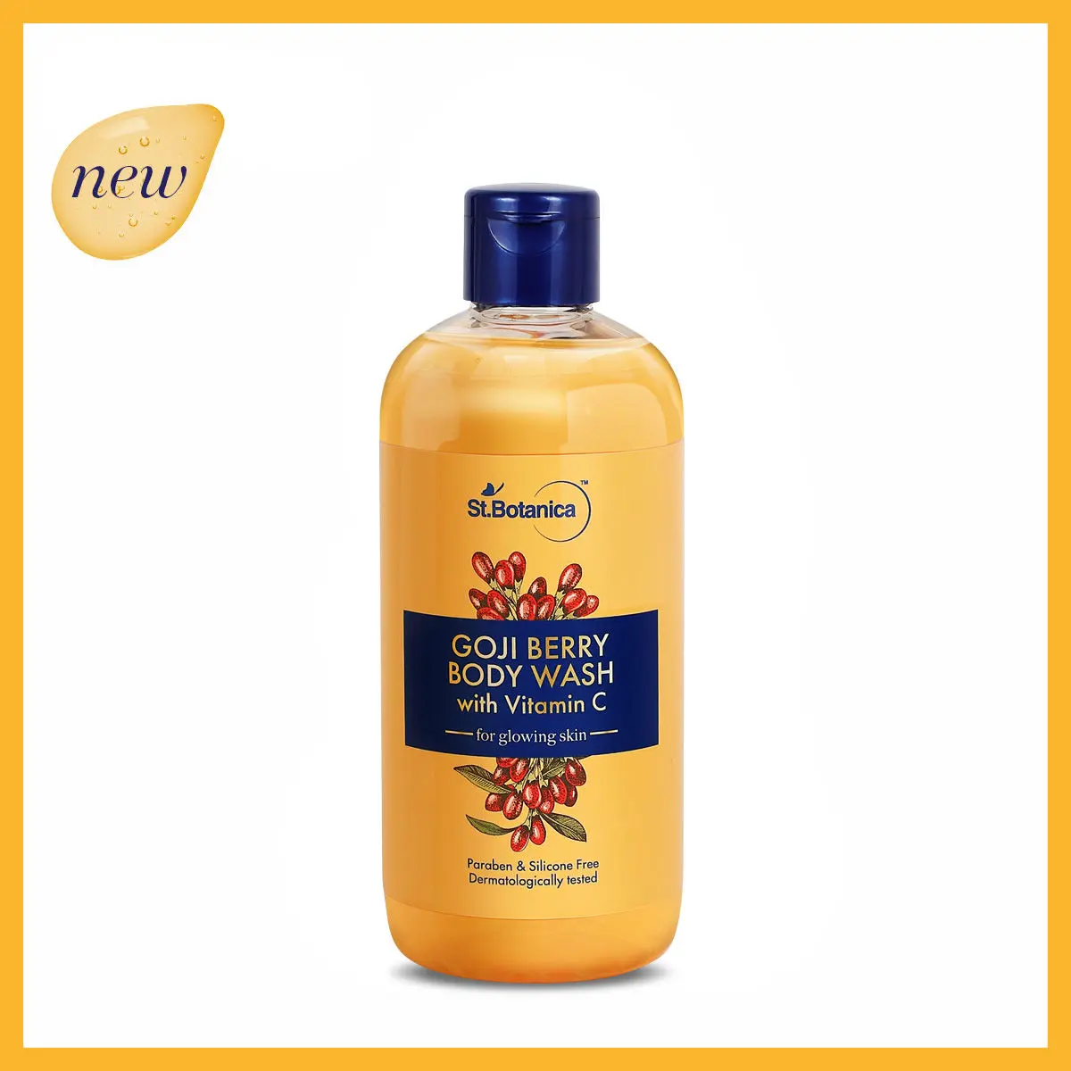 St.Botanica Goji Berry Body Wash, 300ml with Antioxidant-Rich Goji Berry, Vitamin C & Dragonfruit