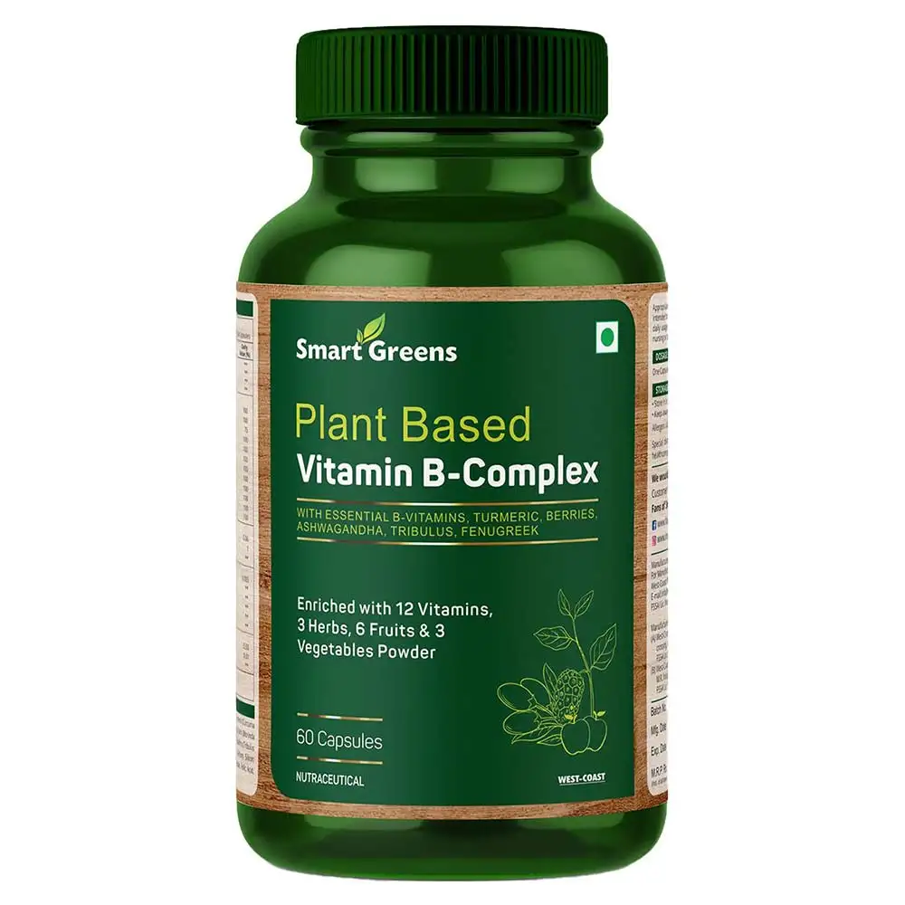 Smart Greens Plant Based Vitamin B-Complex,  Unflavoured  60 capsules