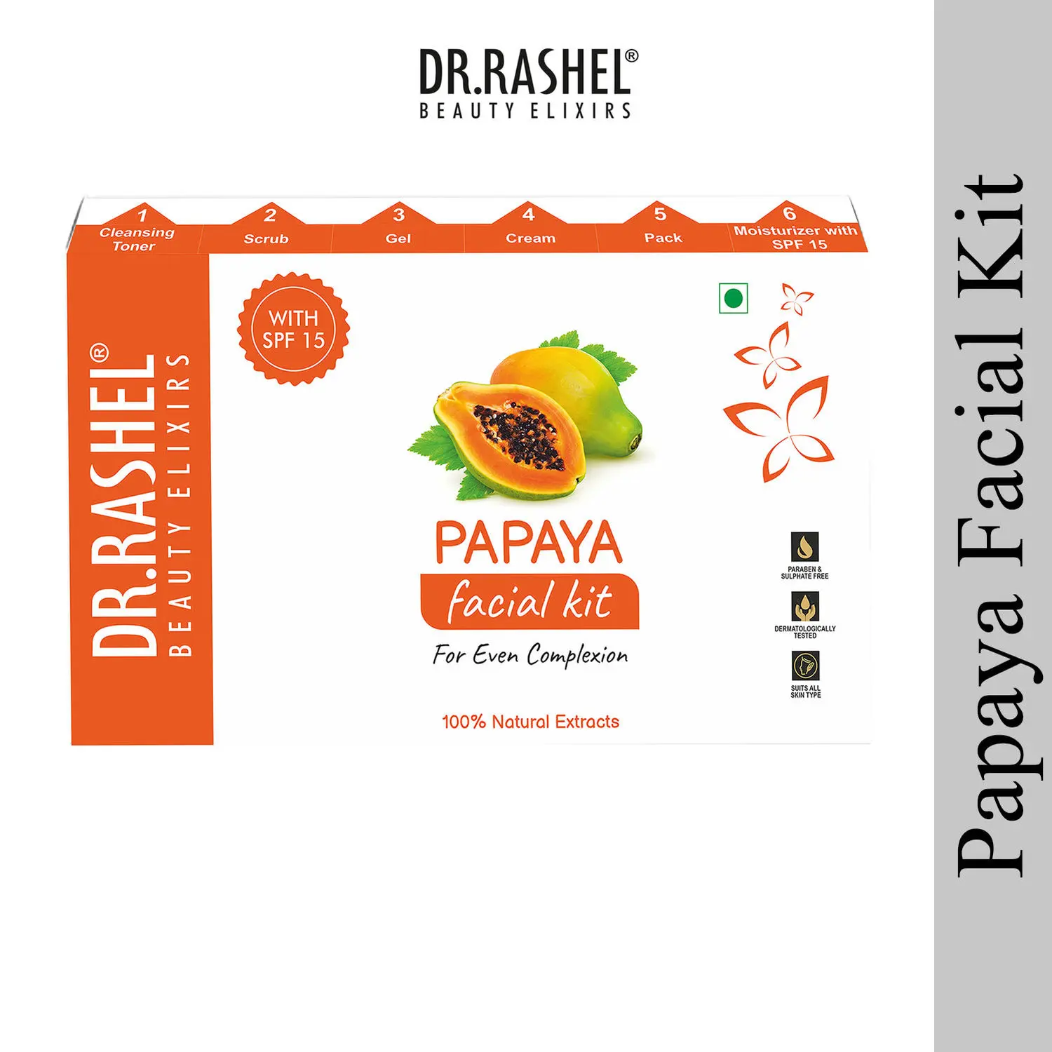 Dr.Rashel Papaya Facial Kit For Even Complexion and Spf15 Moisturizer