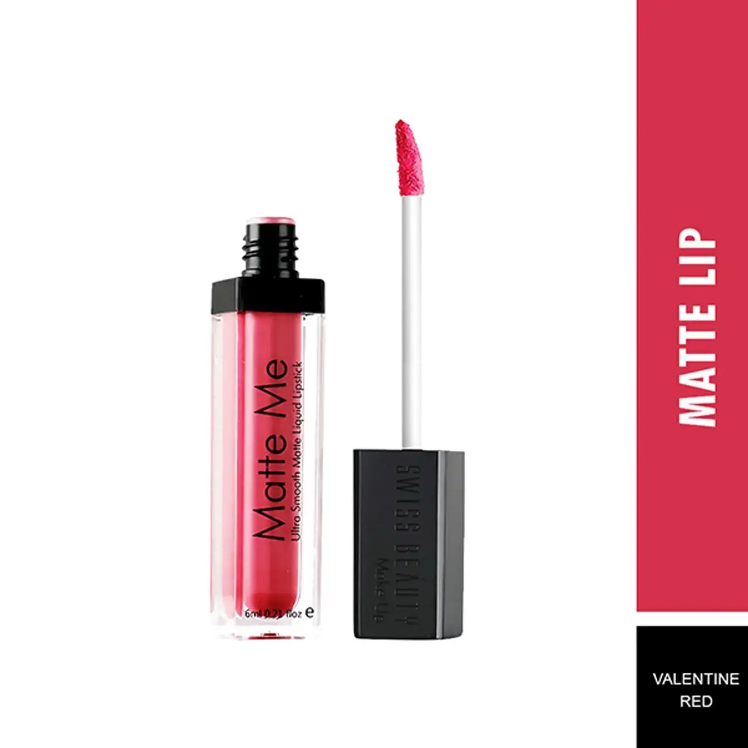 Swiss Beauty Ultra Smooth Matte Lip Liquid Lipstick Color Stay - Valentine-Red (6 ml)